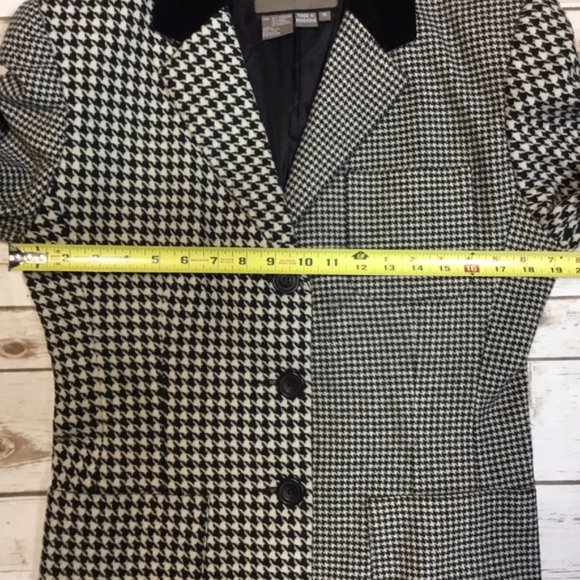 Vintage Preppy Houndstooth Black and White Jacket - Picture 8 of 8